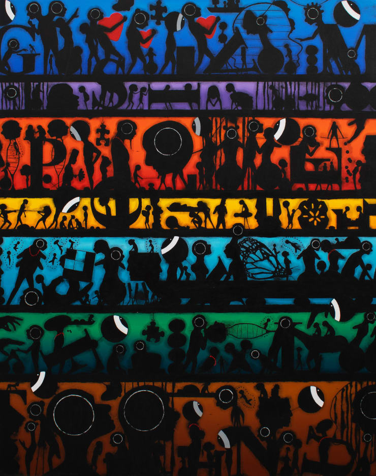 Andy Leleisi'uao A Tranquil Hereticphilia, 2023 Acrylic on canvas 150 x 120 cm