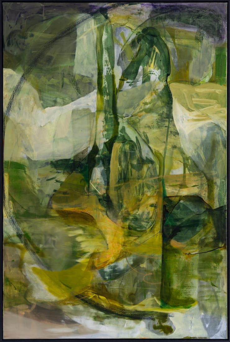 Nicola Bennett Counterbalance, 2025 Oil & mixed media on canvas 122 x 82 cm (framed)