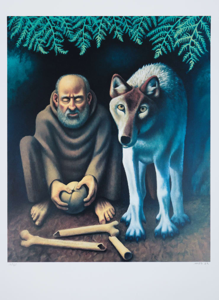 Michael Smither, St Francis & the Wolf, 2022