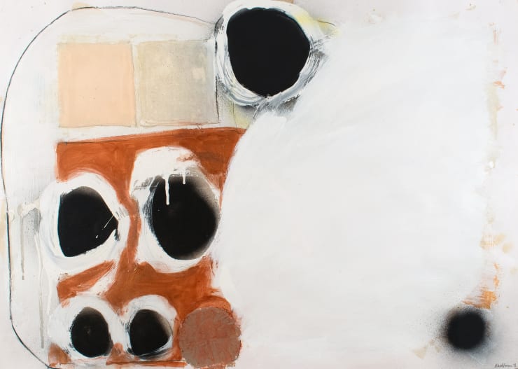 John Blackburn White Rolling In, 2011 Oil & mixed media on paper 64 x 90 cm