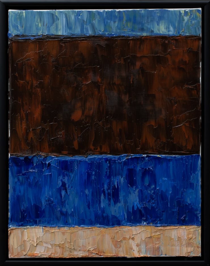 JS Parker, Plain Song: Small Study - Blue & Brown, 2016