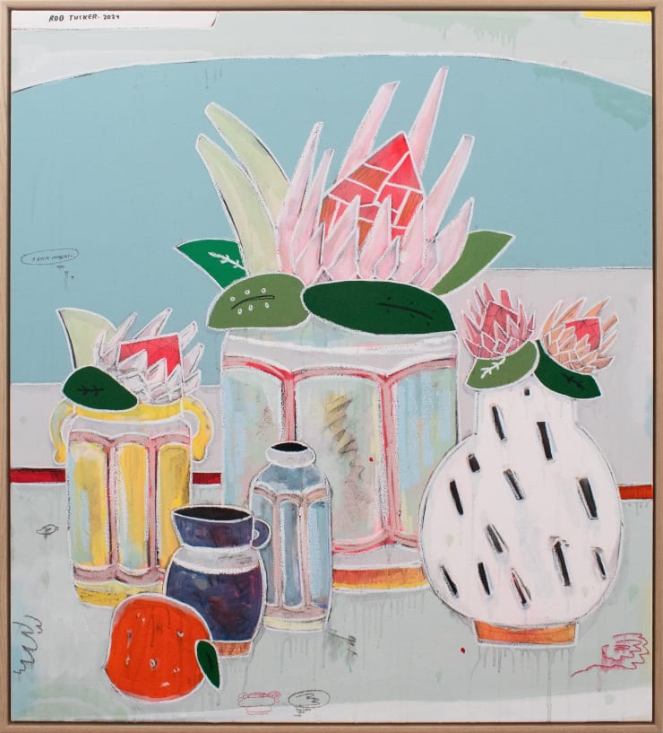 Rob Tucker A Calm Moment, 2024 Acrylic & mixed media on canvas 100 x 90 cm