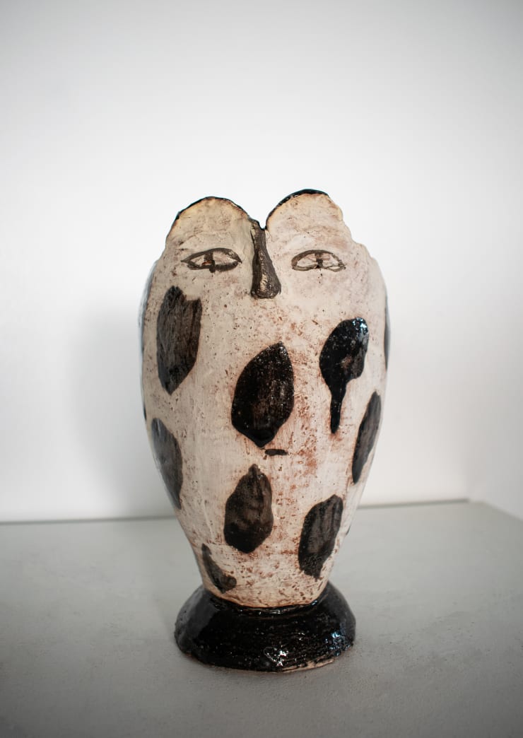 Bronwynne Cornish Owl Jug (Black) II, 2023 Ceramic 21 x 17 x 11.5 cm