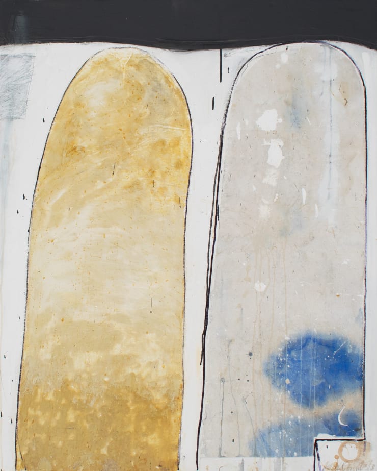 John Blackburn Bomb Duo, 2013 Oil & mixed media on board 120 x 97 cm