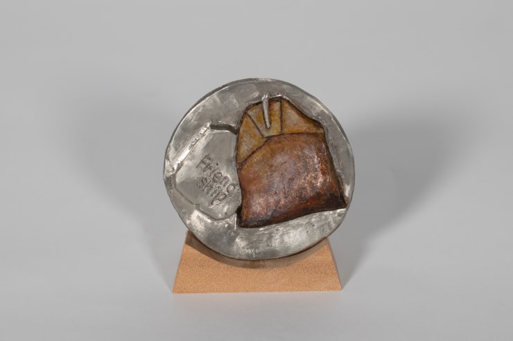 Juliette Milne Friendship, 2025 White bronze with polychrome patina 7 x 7 cm