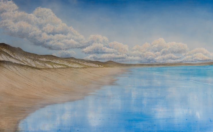 Aroha Gossage Pakiri Beach, 2025 Oil on board 75 x 120 cm
