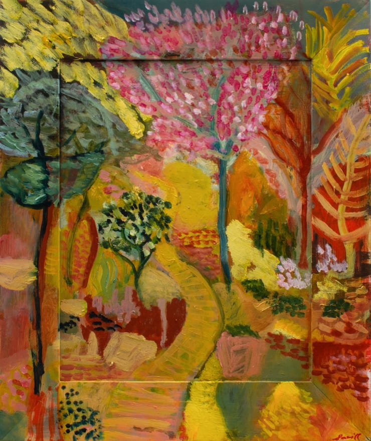 George Savill Blossom II, 2024 Oil on framed board 51 x 43 cm