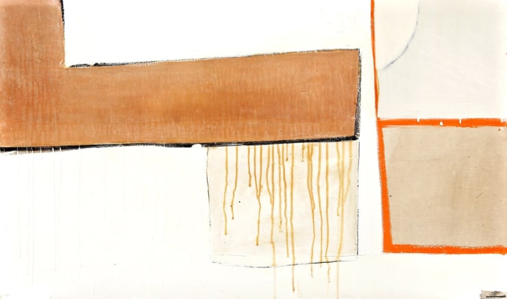 John Blackburn Terracotta Form, 2010 Oil & mixed media on canvas mounted on board 70 x 122 cm