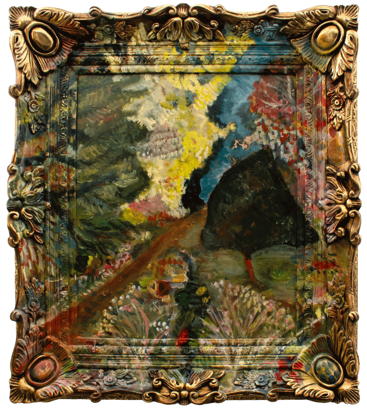 George Savill Flaxmere I, 2025 Oil on framed board 86 x 75 cm