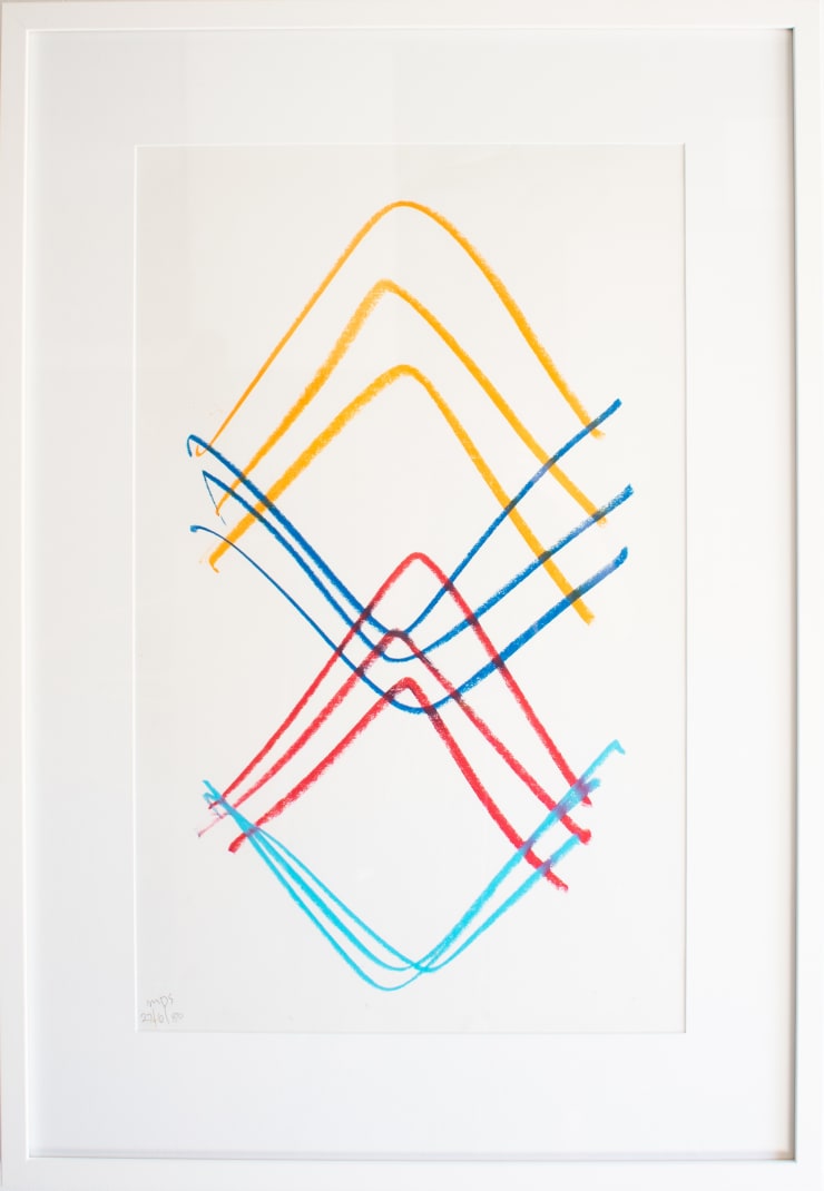Michael Smither Polyphonic Chords , 1980 Original watercolour - framed 62 x 28 cm