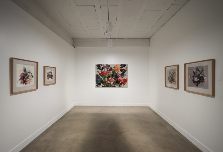 Exhibition by Pamela Wolfe installation in gallery