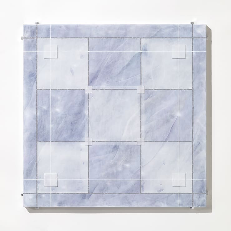 YEOM GINAM Cold and Lonely matter #5 acrylic and wax and stone powder on aluminum panel 91 x 91cm