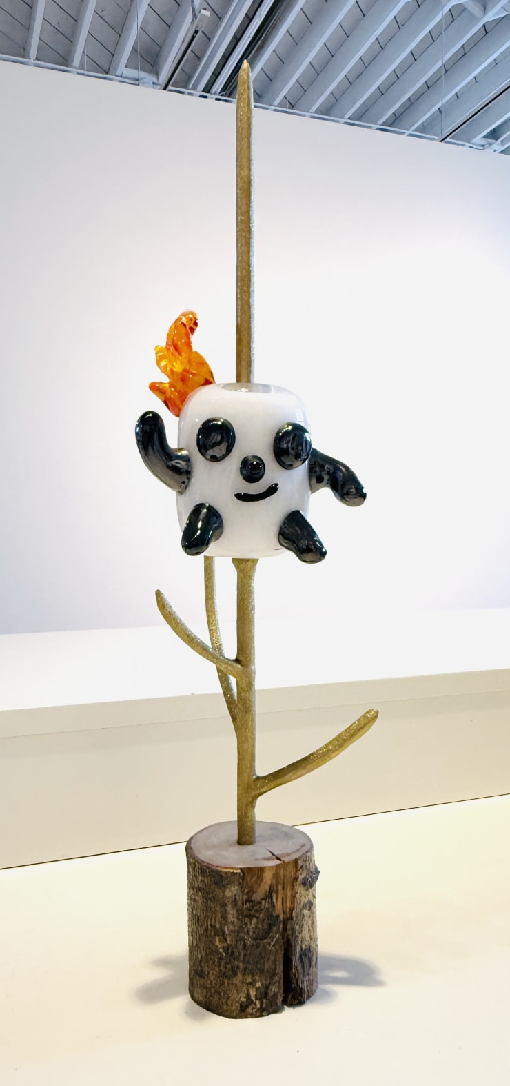Phillip Bandura, Burning Marshmallow Buddies - Side Smile, 2025