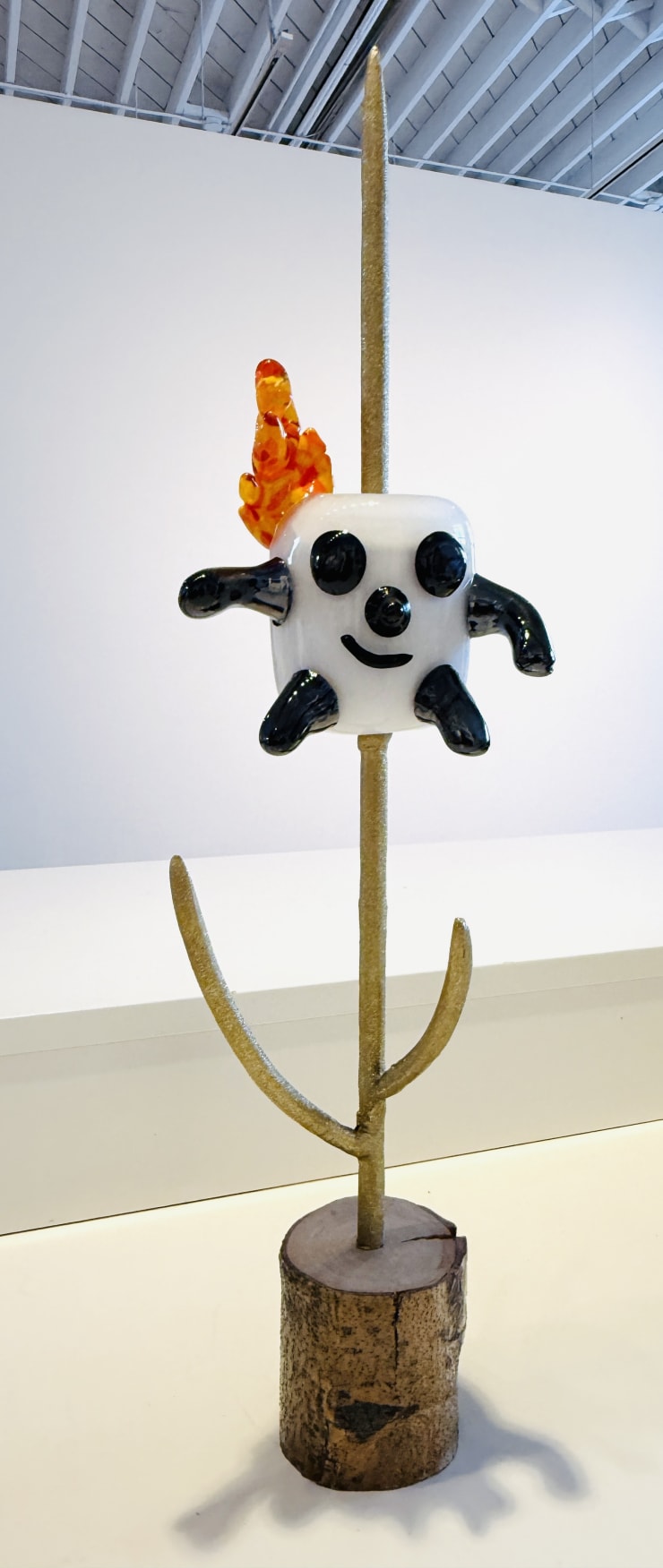 Phillip Bandura, Burning Marshmallow Buddies - Side Smirk, 2025