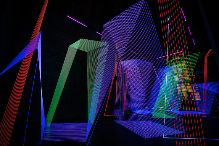 Jeongmoon Choi - Drawing in Space, 2020 Installation for EVI LICHTUNGEN 2020, Hildesheim, Germany, curated by Alice Hinrichs & Klaus Wilhelm Photo: Jeongmoon Choi