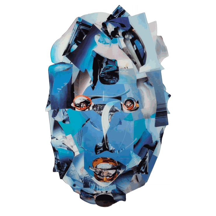 Marie-Pierre Debroeck, Mask Blue, 2023