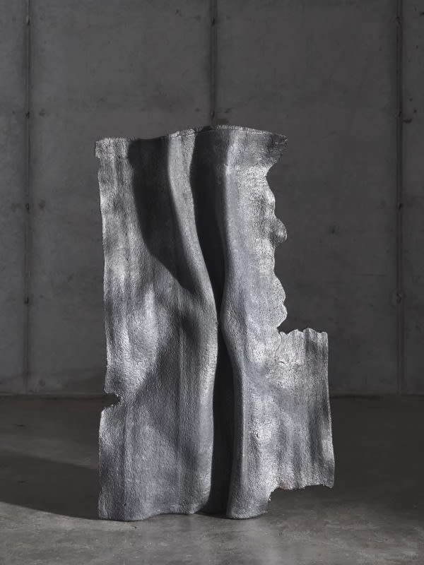 ELI PING OMPHALOS, 2022 CAST IRON 33 X 21 X 5 INCHES PHOTOS BY MICHEL OSCAR MONEGRO, COURTESY THE ARTIST
