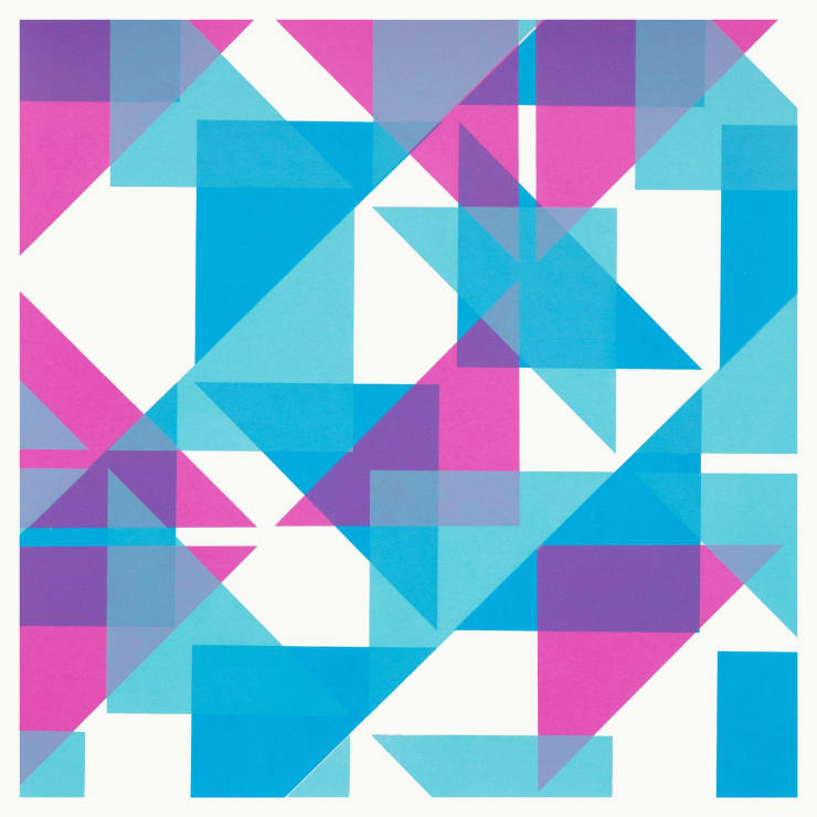 Triangulations, 2018 Screenprint in three colours on Southbank Smooth 250gsm paper