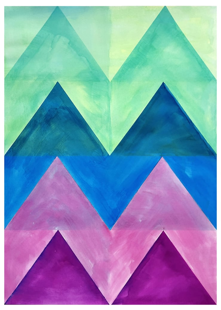 Intersections (Blue, Turquoise, Pink) II, 2021