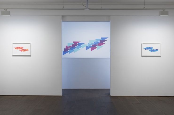 Dialogues: Fiona Grady, Tess Jaray, Bridget Riley and Carol Robertson Flowers Gallery, London