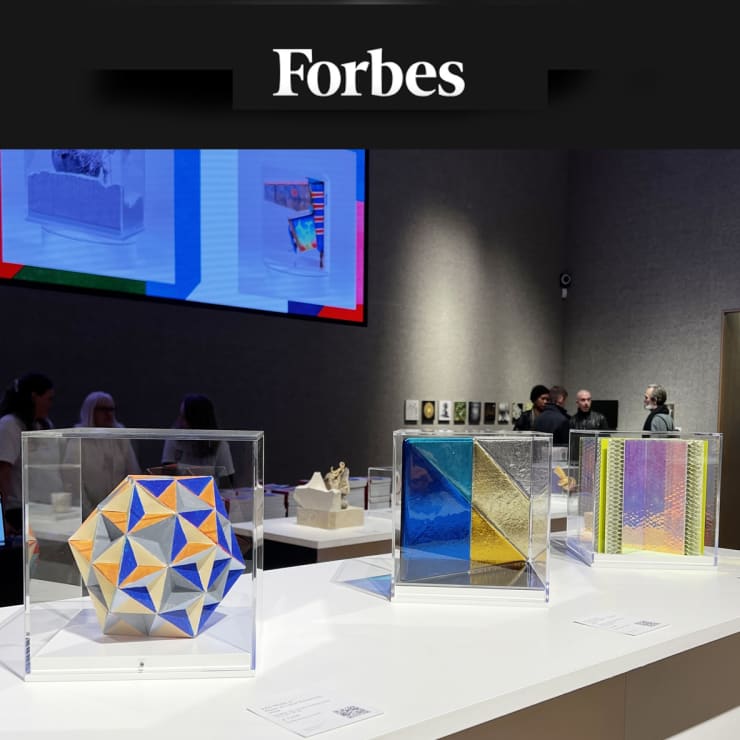 Installation view of Cure3 at Bonhams, London