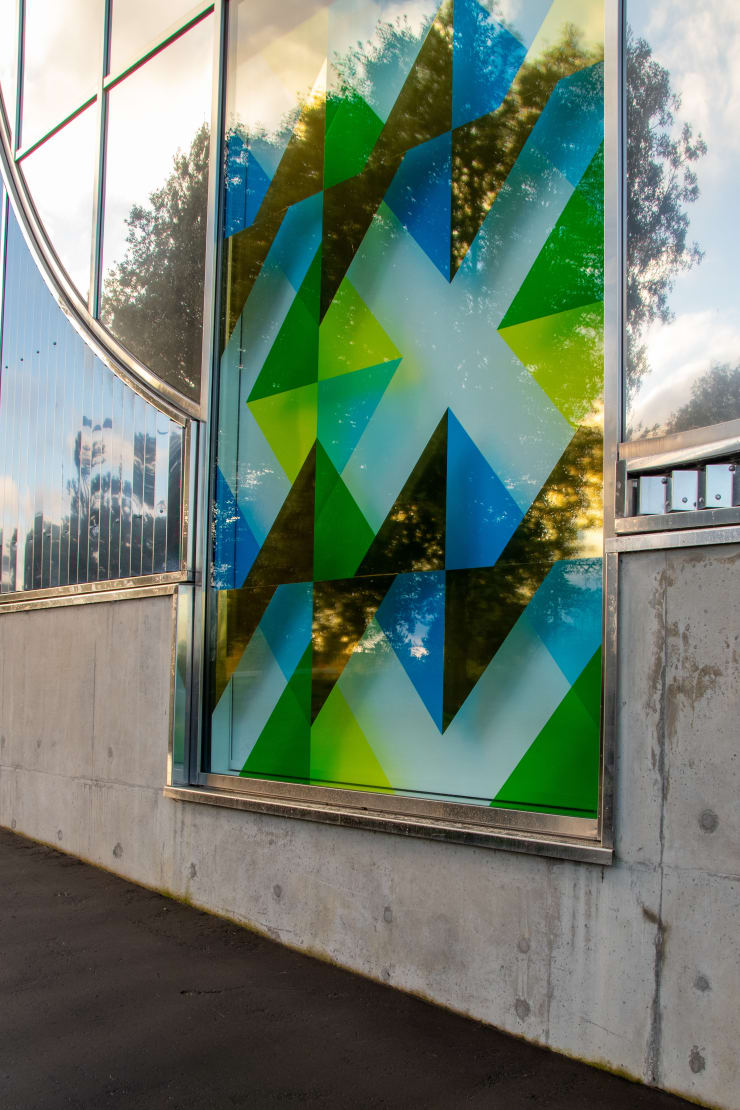 Fiona Grady Scattered Memories, 2020 site-responsive window installation, Photo: Mark Loveland