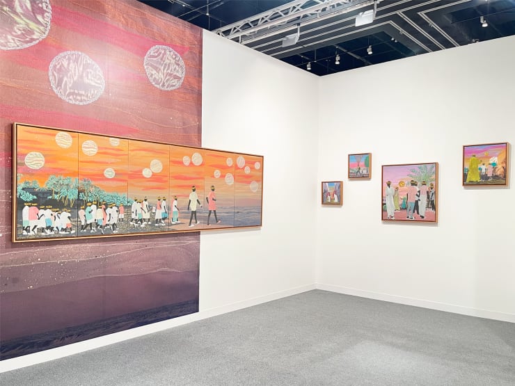 View Joana Choumali GALERIE FARAH FAKHRI Abu Dhabi Art 2025 wallpaper scenography