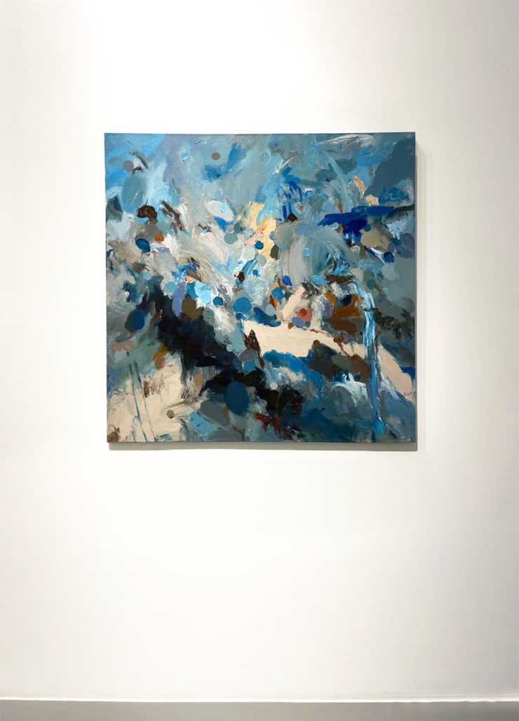 Abstract painting by Kelvin Haizel at GALERIE FARAH FAKHRI, ABIDJAN, IVORY COAST