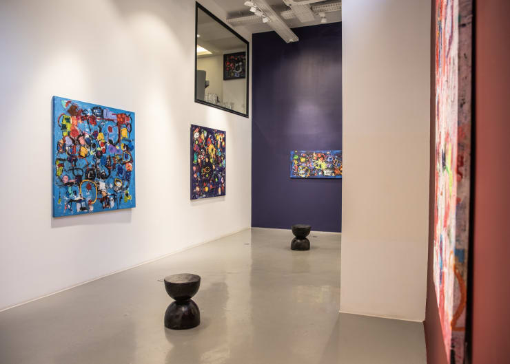 Exhibition View. Taher Jaoui, Fragments of the Unknown. GALERIE FARAH FAKHRI, Abidjan, Ivory Coast. Contemporary Art Gallery