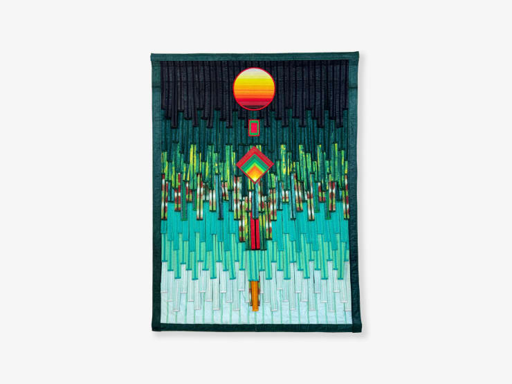 Tapestry by Malian artist Abdoulaye Konaté. GALERIE FARAH FAKHRI, Abidjan, Ivory Coast