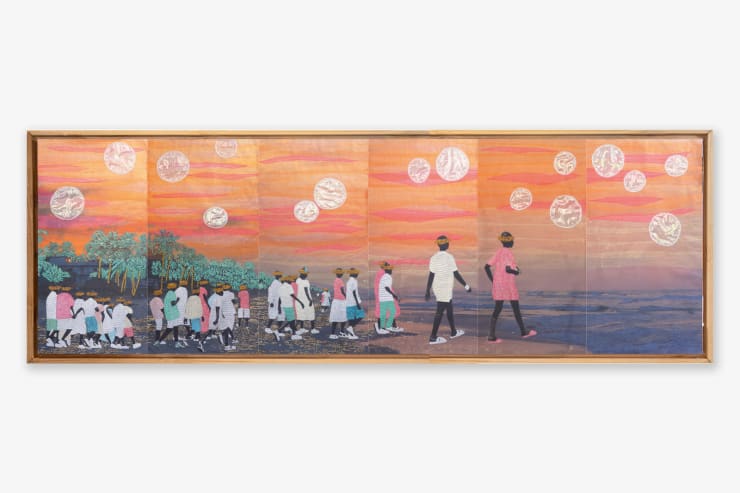 My Destination is No Longer a Place by Joana Choumali on view at Abu Dhabi Art, UAE