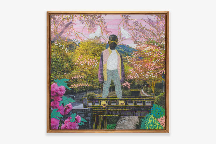 Something You Cultivate Within Yourself by Joana Choumali on view at Abu Dhabi art fair with GALERIE FARAH FAKHRI