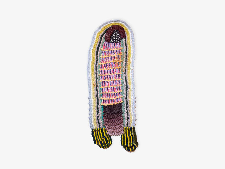 View of Troy Makaza's artwork Leave the Door Open, made in Abidjan during his residency with GALERIE FARAH FAKHRI