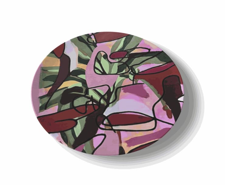 Perché sur les palmiers, MP China Plates, Variable dimensions