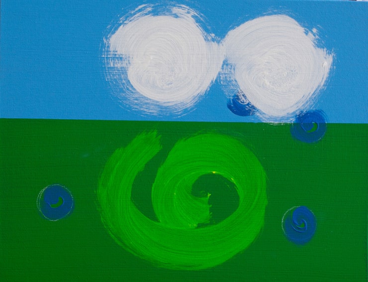 TJ Christian - The Summertime Evening on the Hill at Matheny, 2025 Acrylic on canvas board 14 x 11 inches $425.00