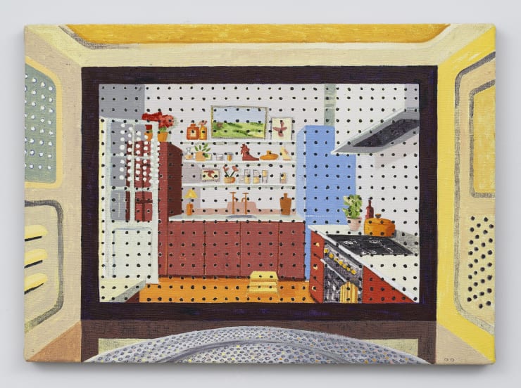 DICKON DRURY POV: You are Macaroni Cheese, 2025 Acrylic and oil on flax 31 x 42 cm 12 1/4 x 16 1/2 in