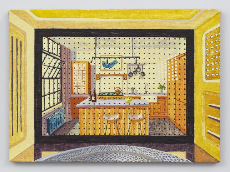 DICKON DRURY POV: You are Popcorn, 2025 Acrylic and oil on flax 30.5 x 42 cm 12 x 16 1/2 in