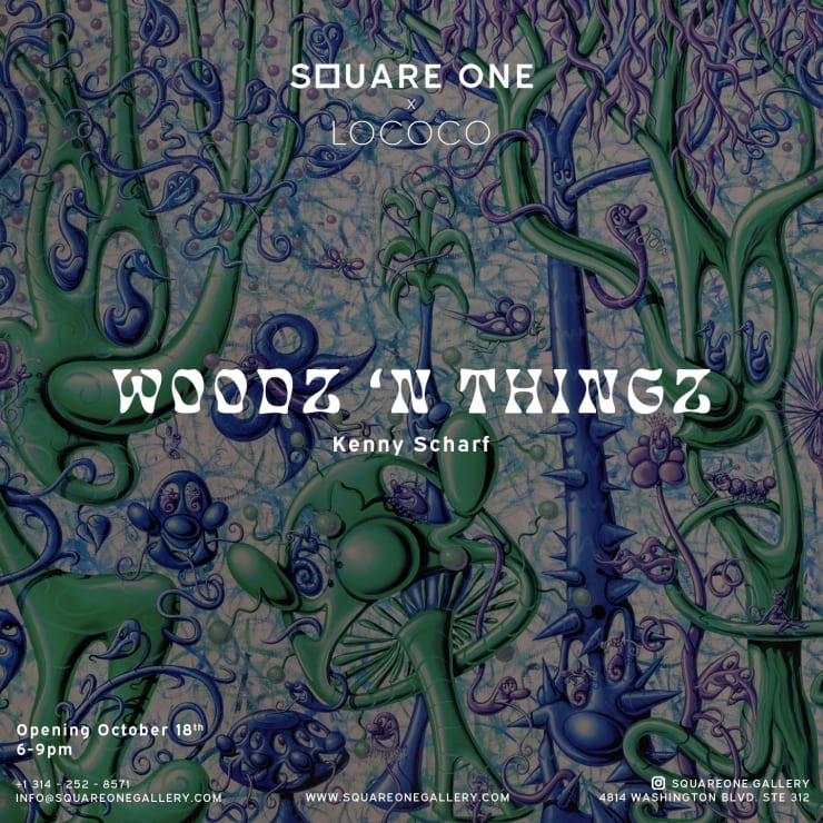 Square One Gallery announces: Kenny Scharf "Woodz 'N Things" 
