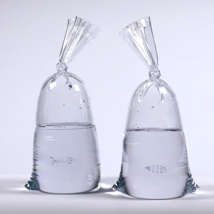 Dylan Martinez Bubble Fish Water Bag glass sculptures