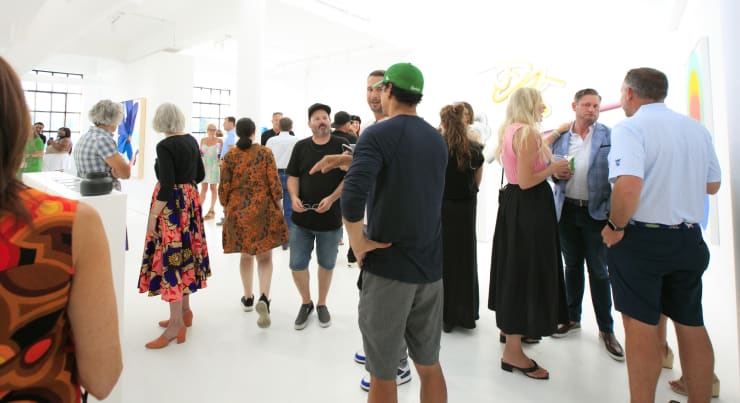 Dopamine installation view with guests