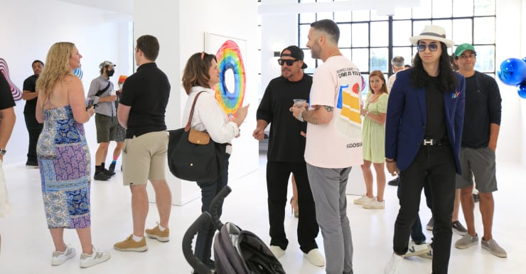 Dopamine installation view with guest