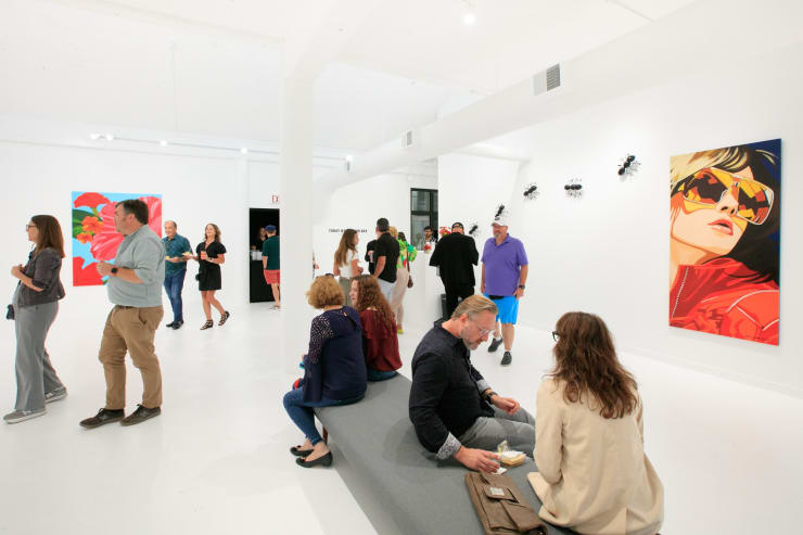 Guest at the opening reception of "Today Was A Good Day", a solo exhibition by Orit Fuchs