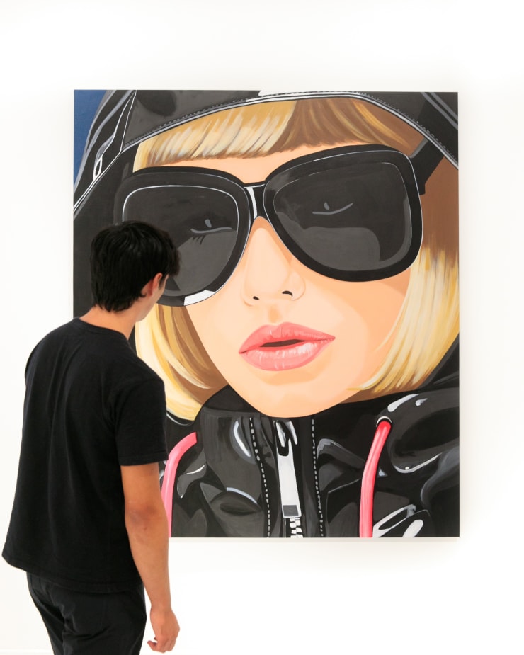 Guest at the opening reception of "Today Was A Good Day", a solo exhibition by Orit Fuchs