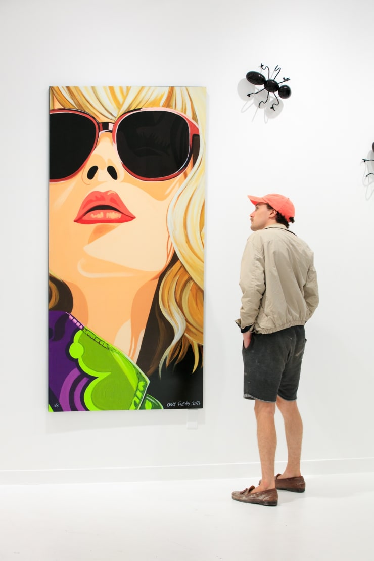 Guest at the opening reception of "Today Was A Good Day", a solo exhibition by Orit Fuchs