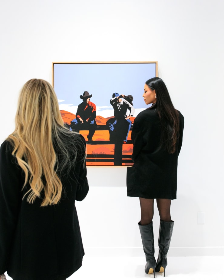 Guests at Jeremy Booth's solo exhibition "Sweat & Blood" opening reception