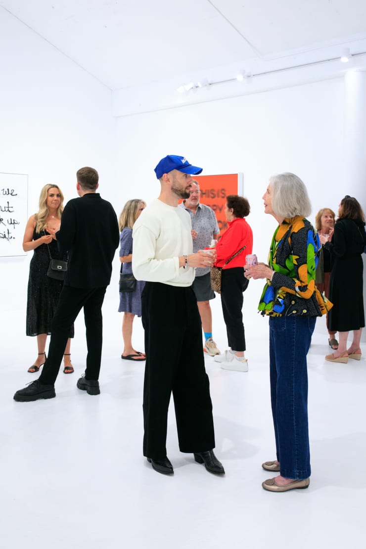 Guests at Sage Barnes "Frame of Mind" exhibition