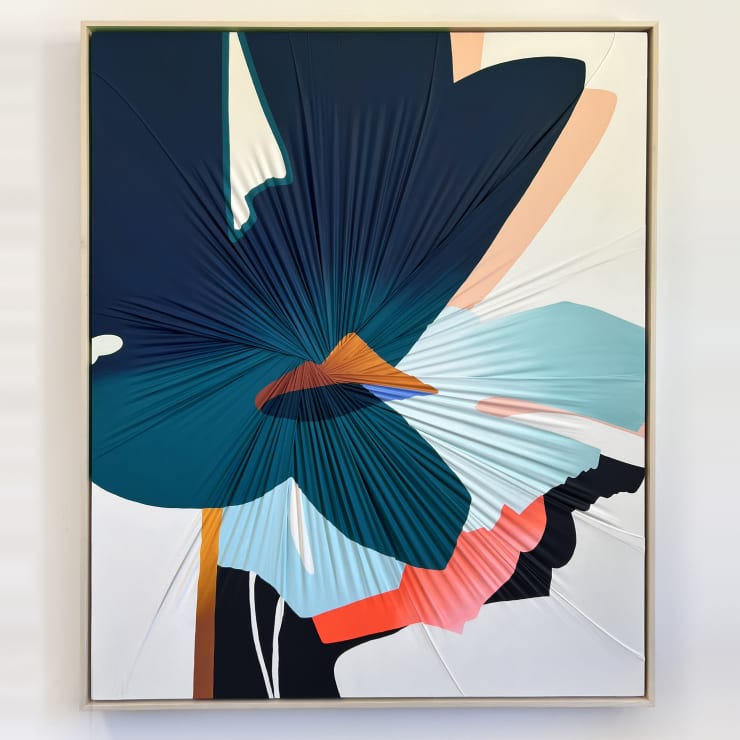 “Rare Bloom With Phthalo Blue” (2024) by Carrie Gillen