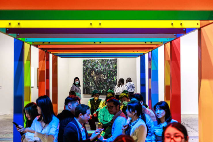 Liam Gillick, installation image of Gallery Baton’s Encounters presentation at Art Basel Hong Kong. Courtesy of Art Basel.