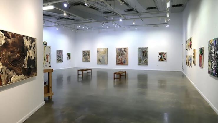 View of James Walsh: Relief in Sight at the Sam and Adele Golden Gallery