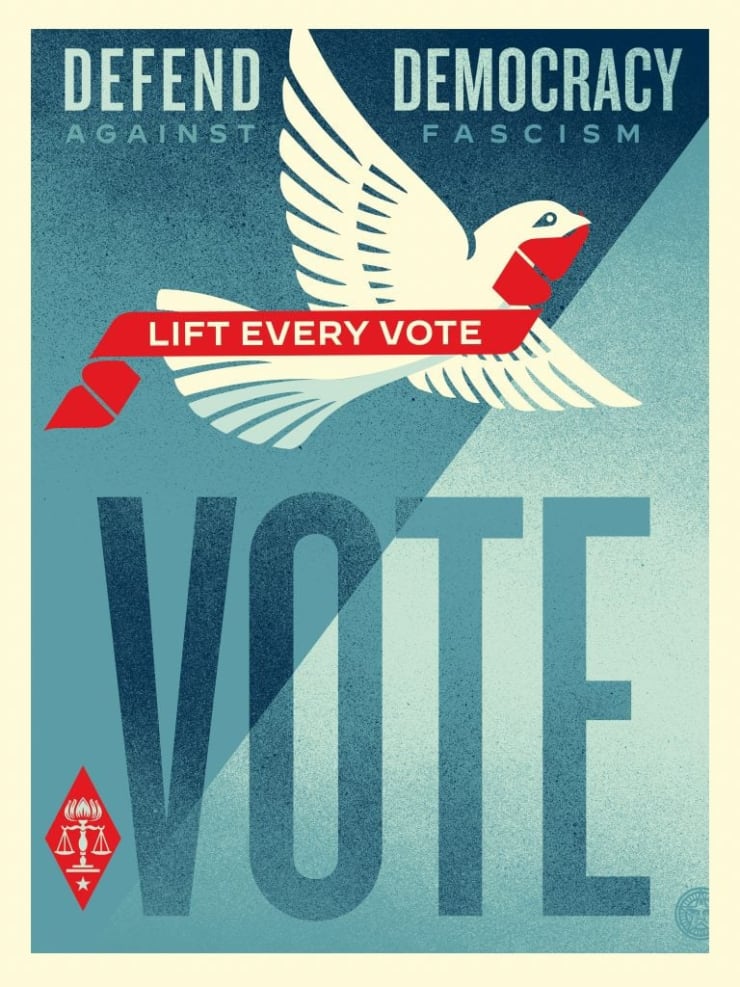 Artists Shepard Fairey, Carrie Mae Weems, and More Create Art to Mobilize Voting Against Trump